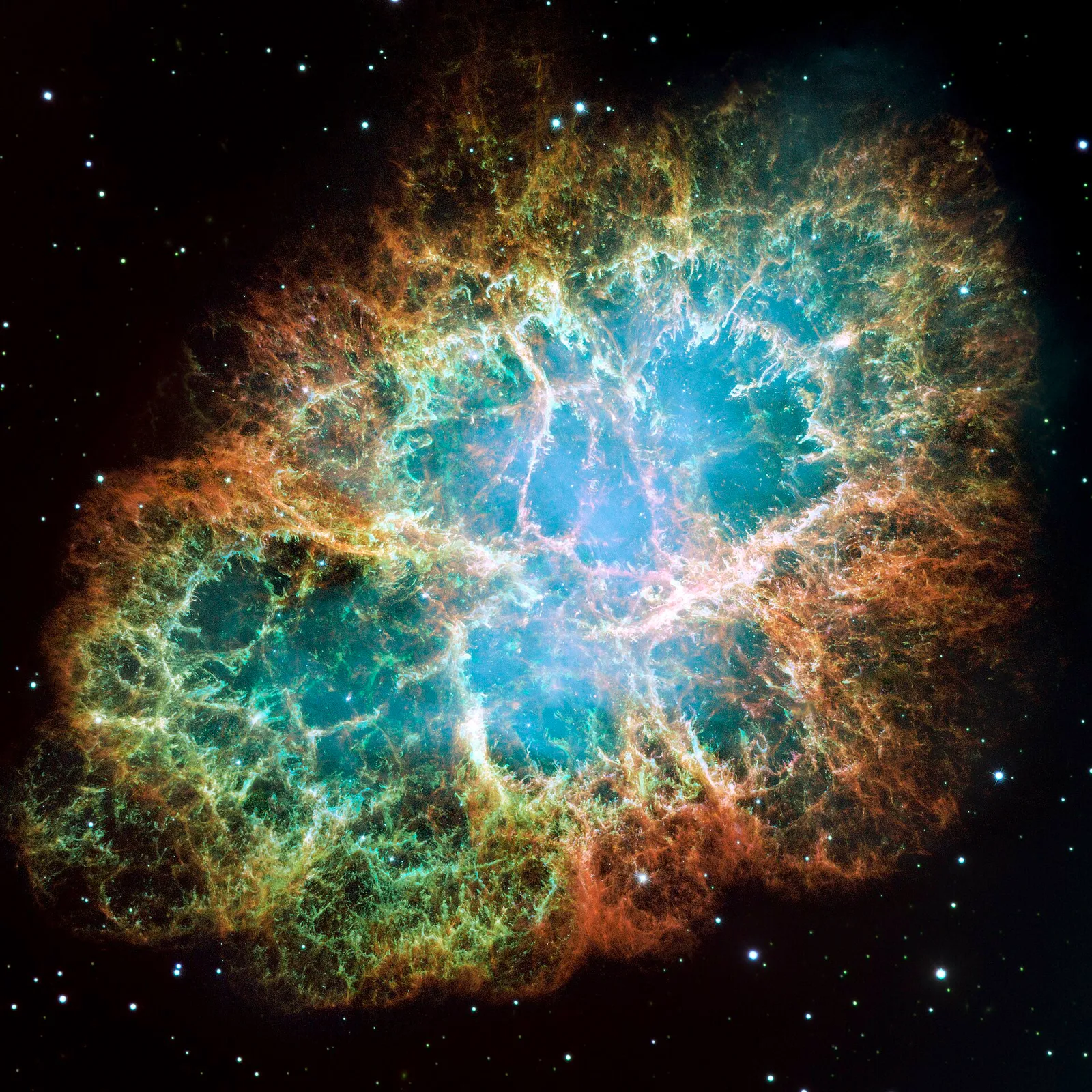 La Nebulosa del Cangrejo, resto de la supernova observada en 1054