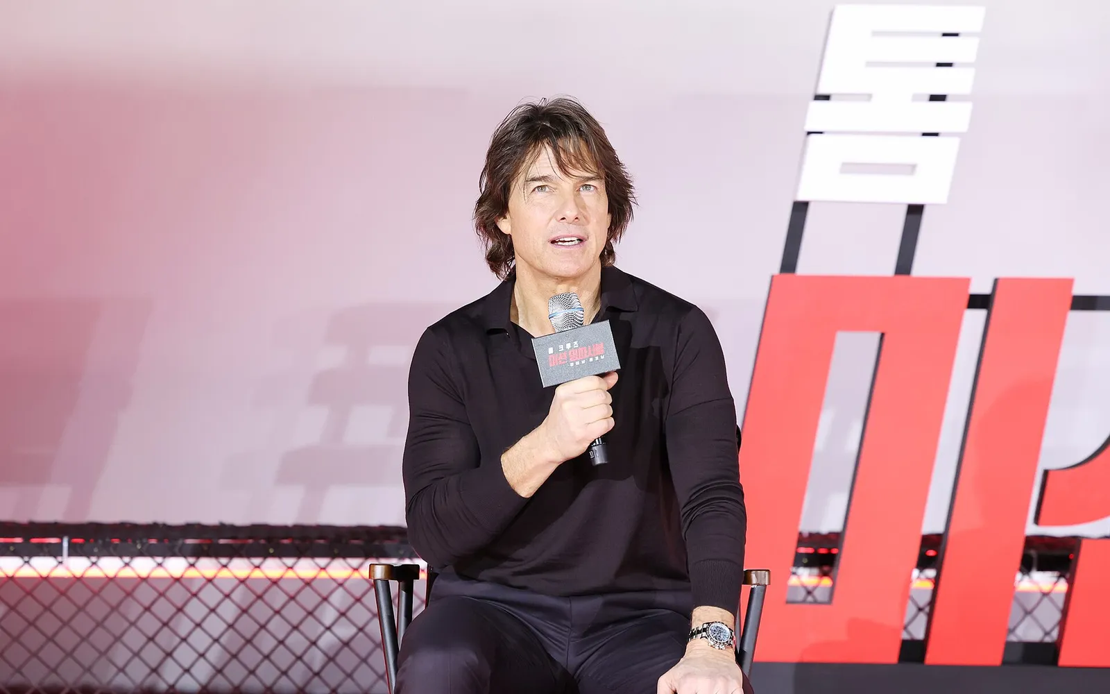 Tom Cruise durante una comparecencia pública en 2025