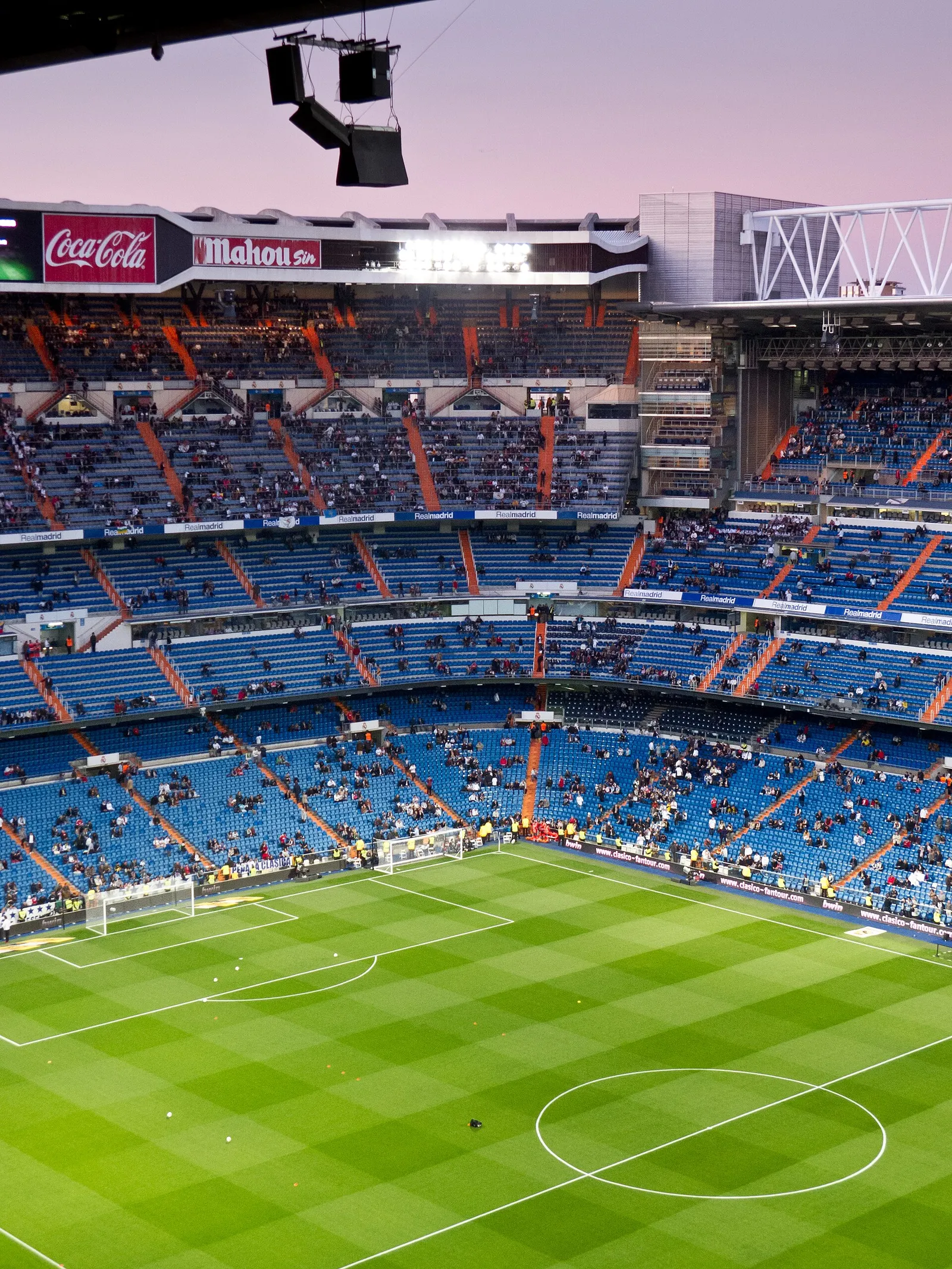 Vista del estadio Santiago Bernabéu de Madrid
