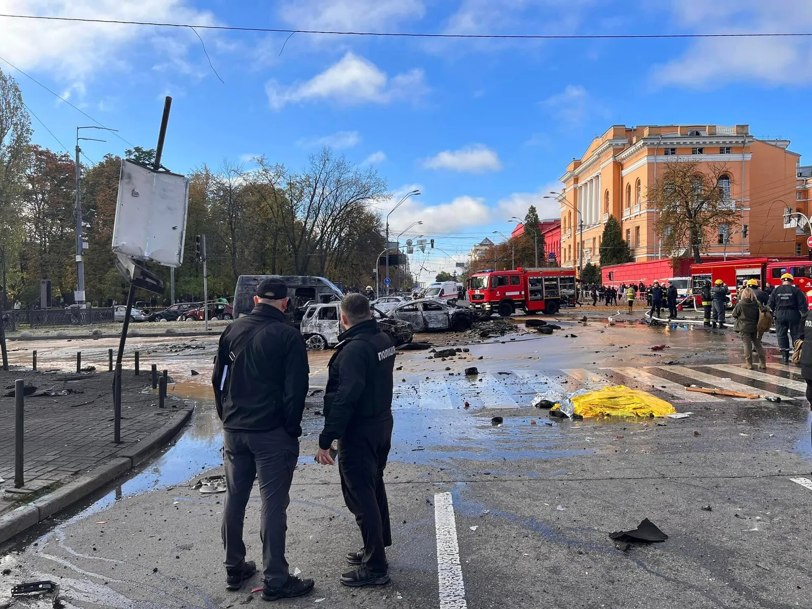 Daños en Kiev tras un bombardeo ruso (imagen de archivo de un ataque anterior)