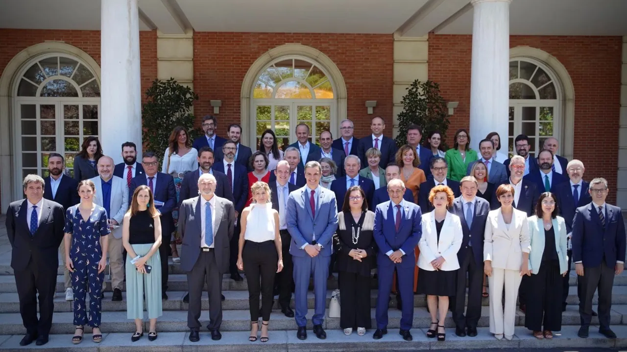 Acto del Gobierno de España en el Palacio de la Moncloa, sede de la Presidencia