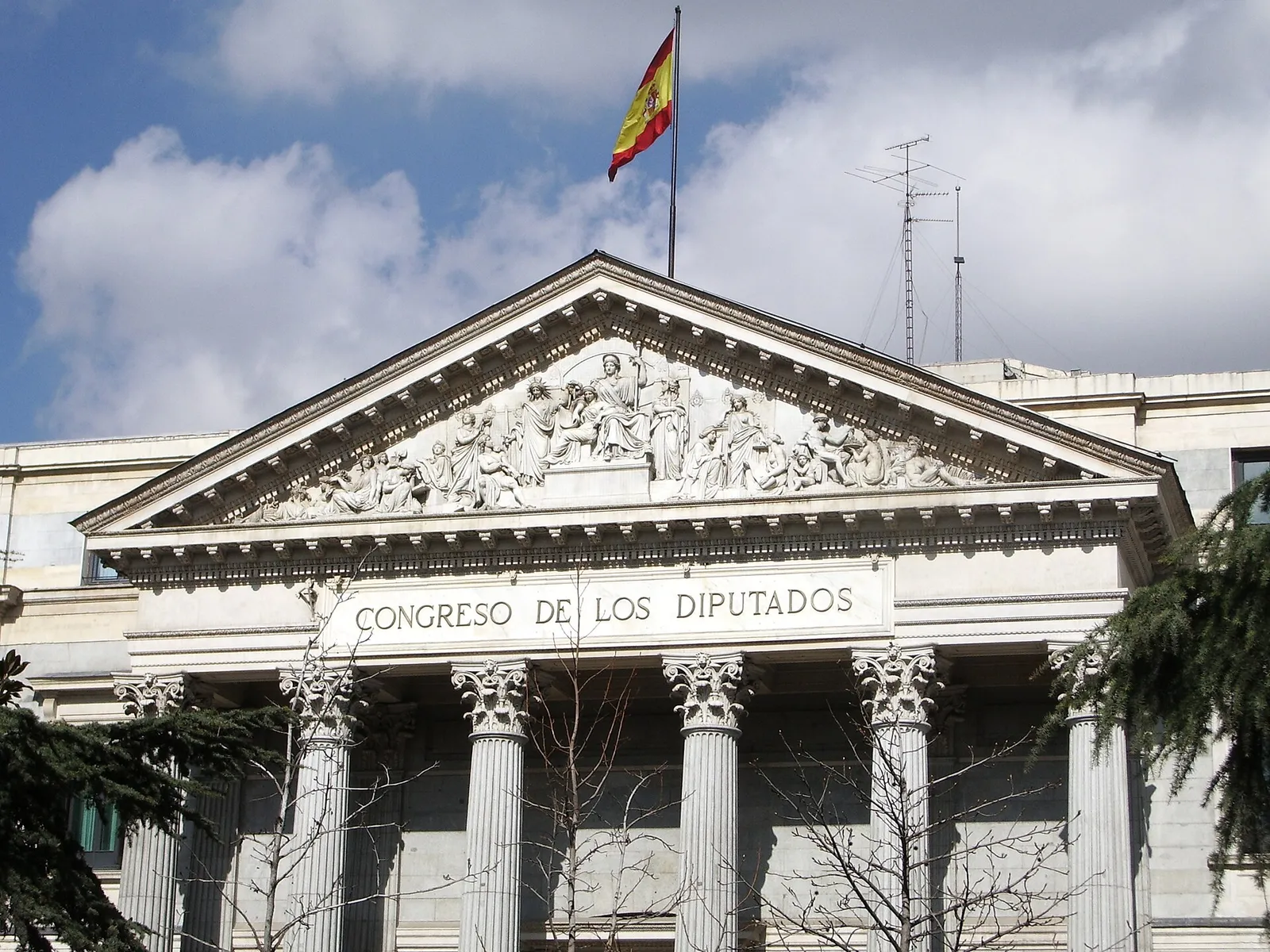 Fachada del Congreso de los Diputados, en Madrid (imagen de archivo)