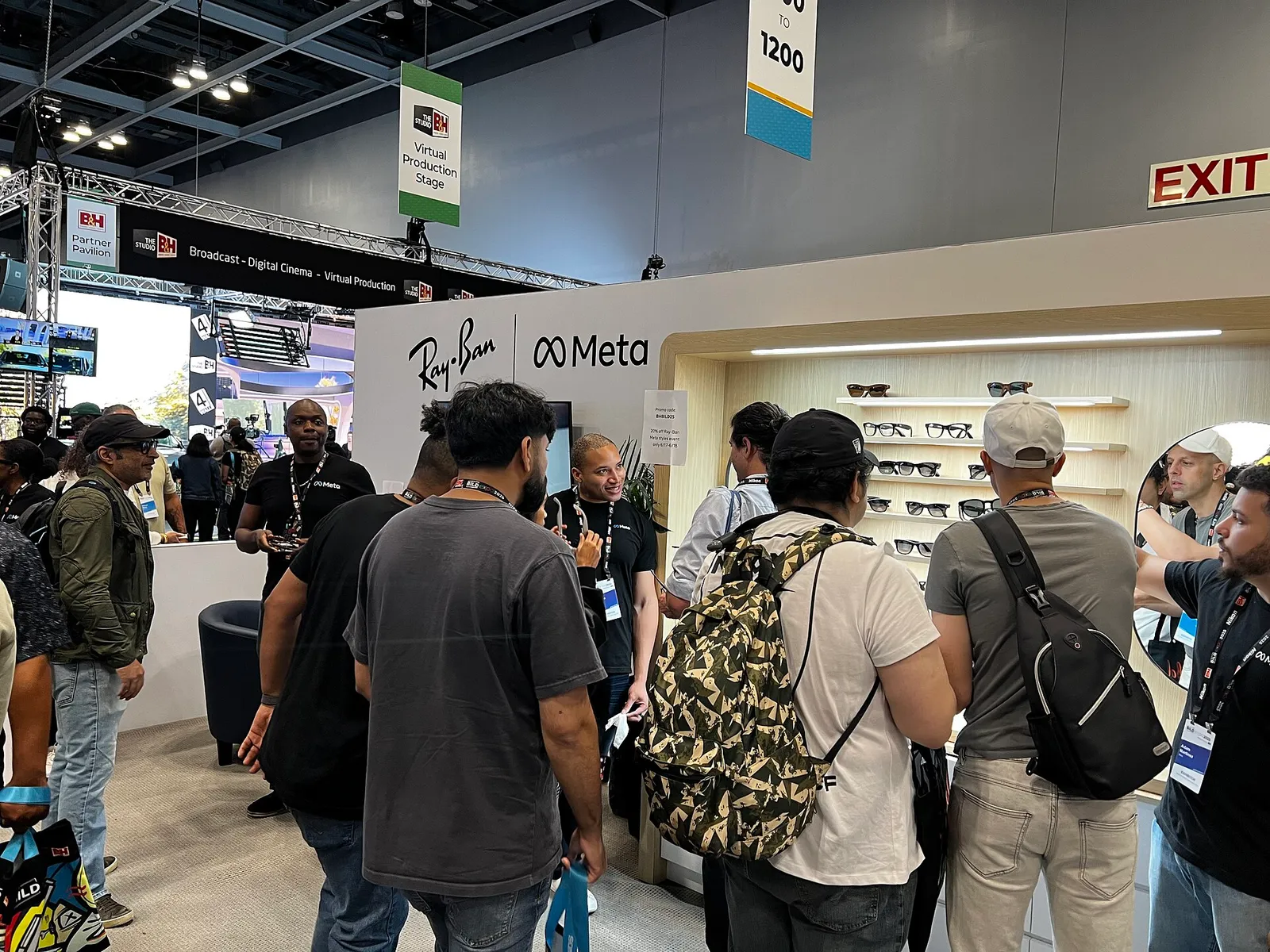 Unas gafas inteligentes de Meta en una feria tecnológica