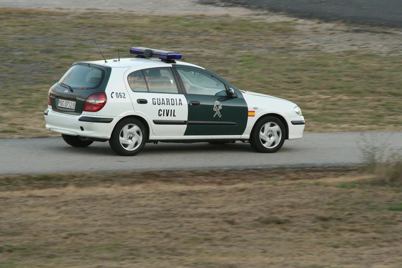 Un vehículo de la Guardia Civil