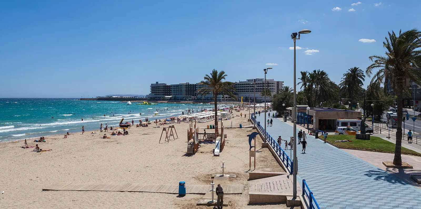 La playa del Postiguet, en Alicante