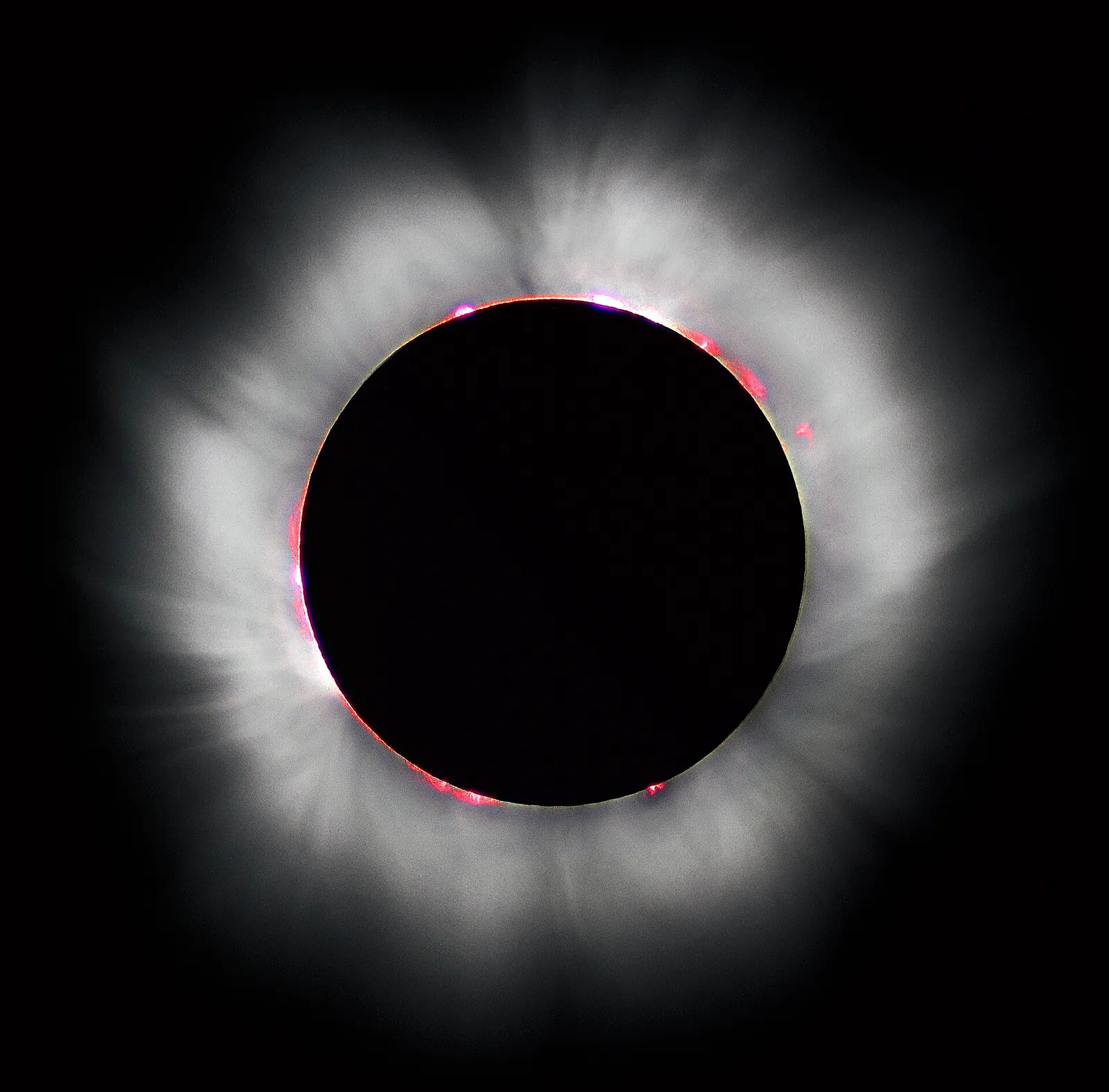La corona solar durante un eclipse total