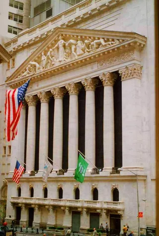 Fachada de la Bolsa de Nueva York (NYSE)