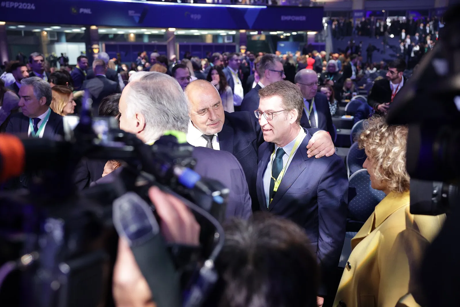Alberto Núñez Feijóo en un congreso del Partido Popular Europeo
