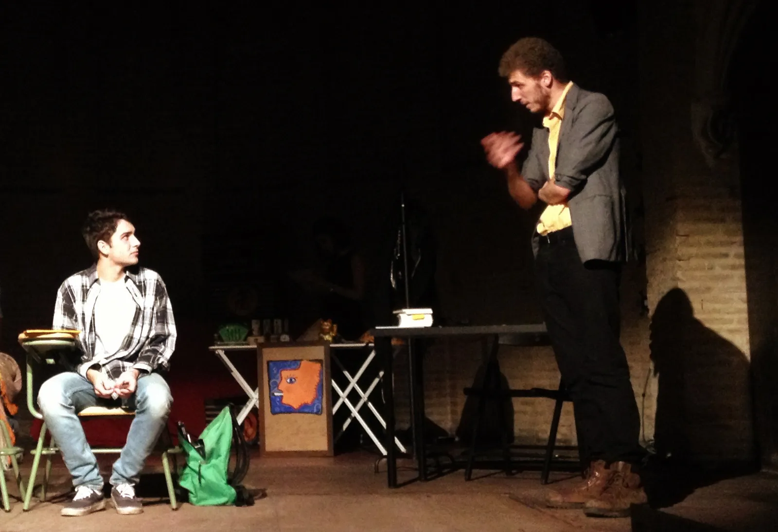 Representación teatral de 'El chico de la última fila', de Juan Mayorga