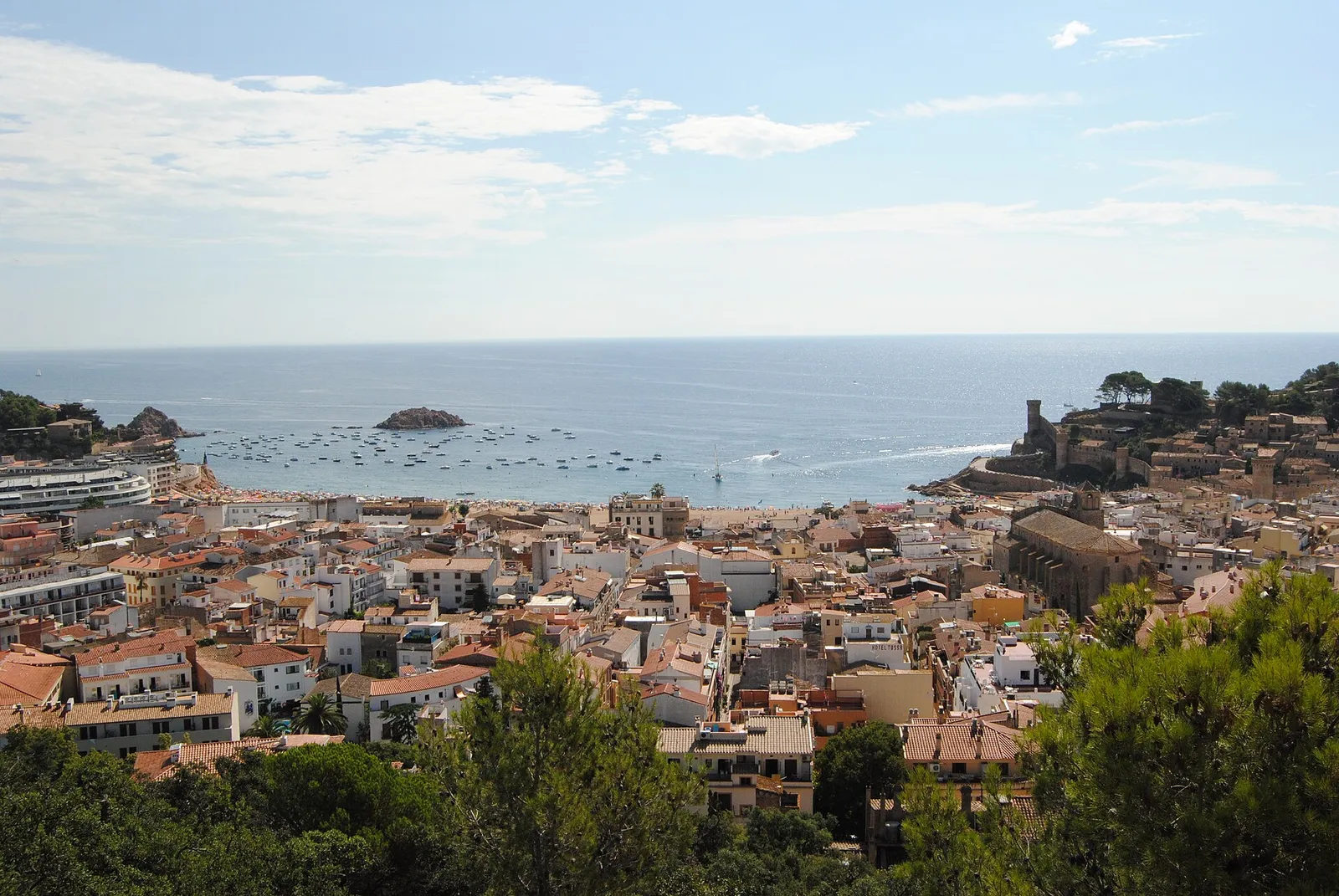 Vista de Tossa de Mar, en la Costa Brava