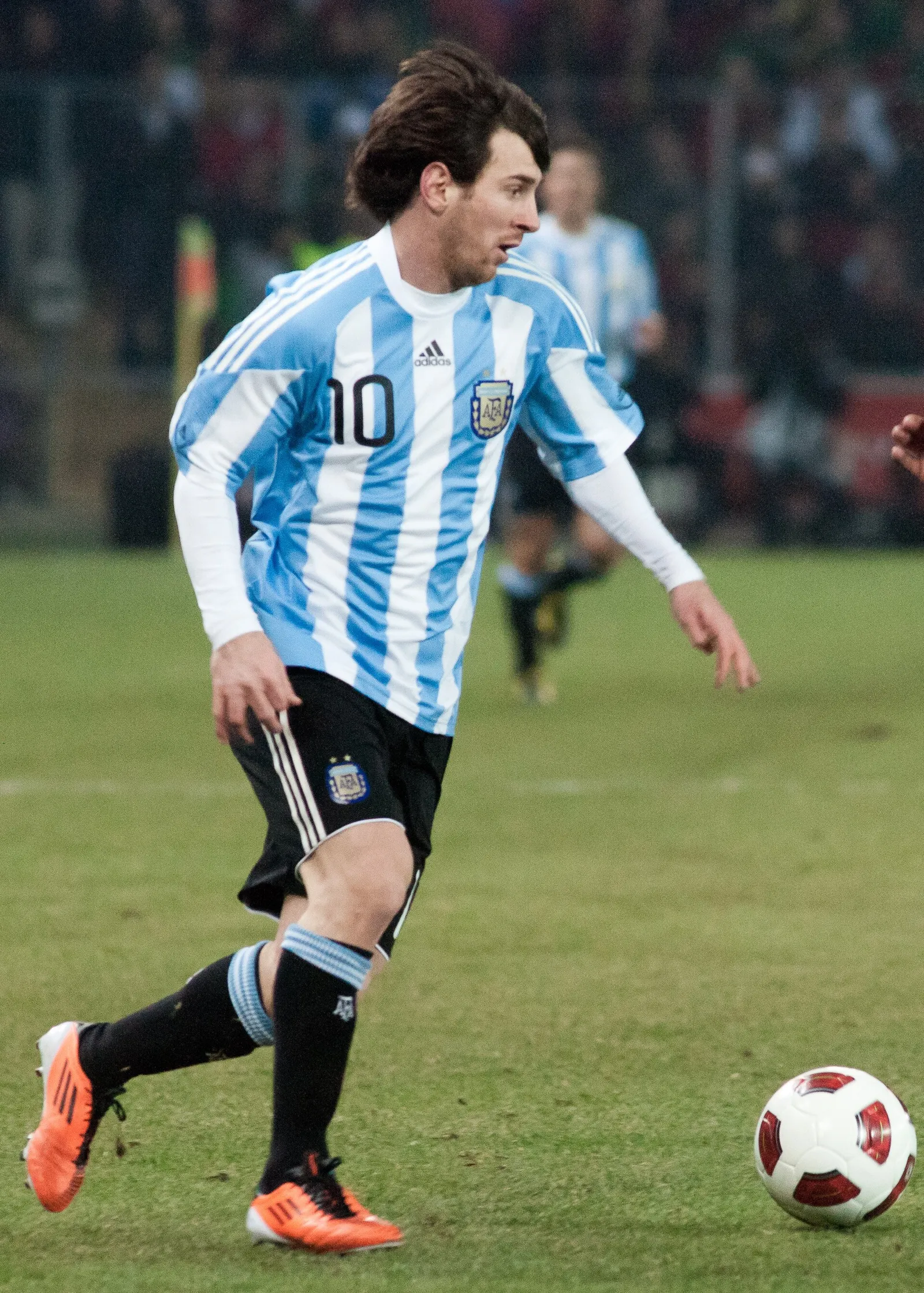 Lionel Messi con la camiseta de la selección argentina