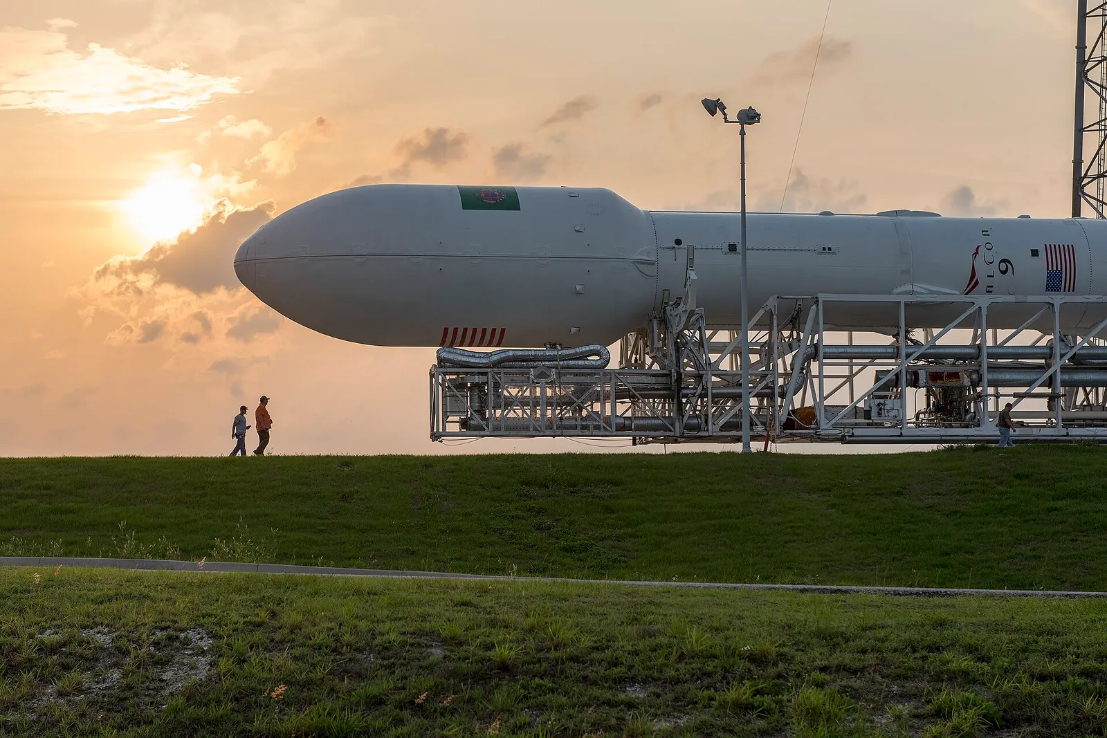 Un cohete Falcon 9 de SpaceX (imagen de archivo)
