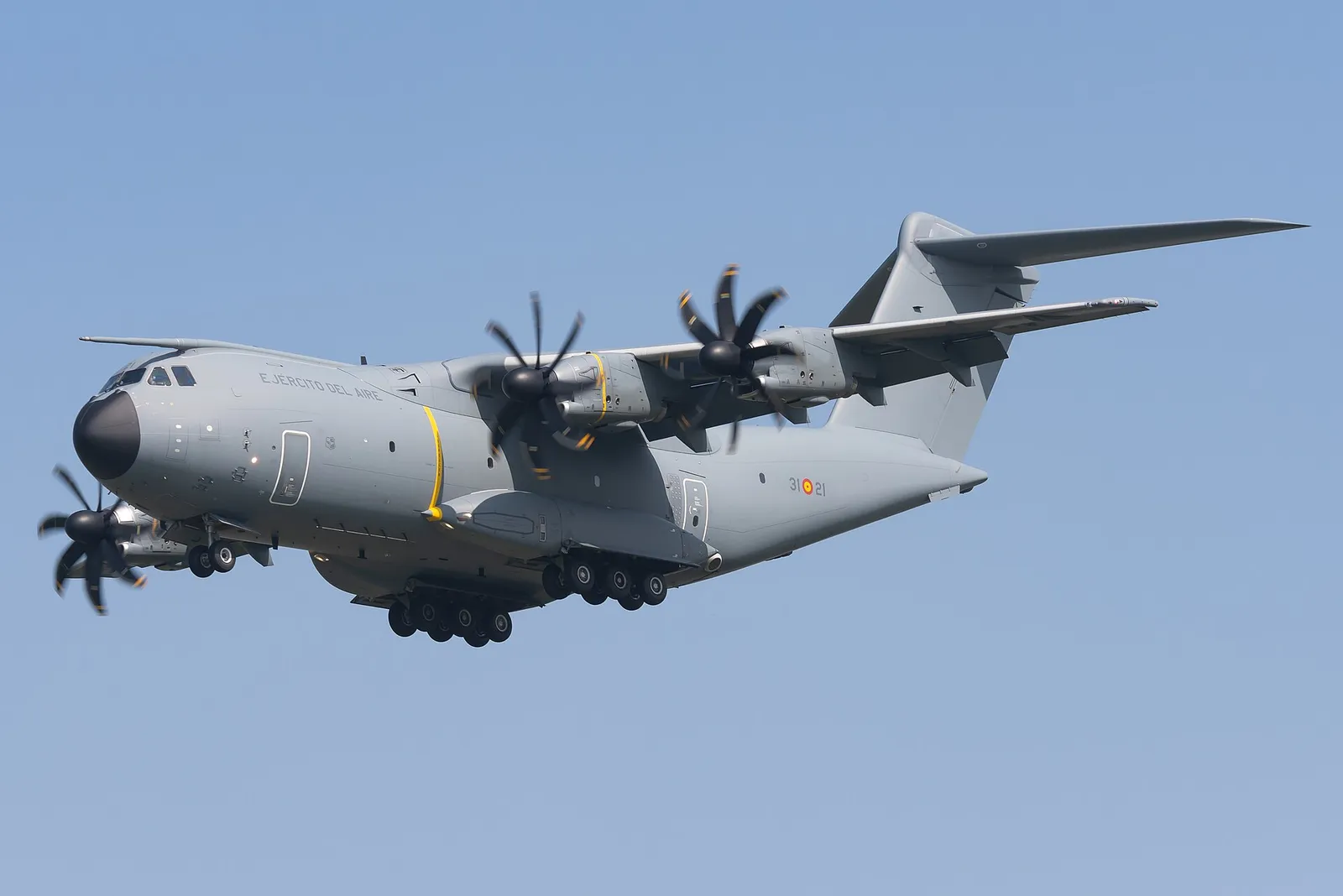Avión de transporte A400M del Ejército del Aire español (imagen de archivo)