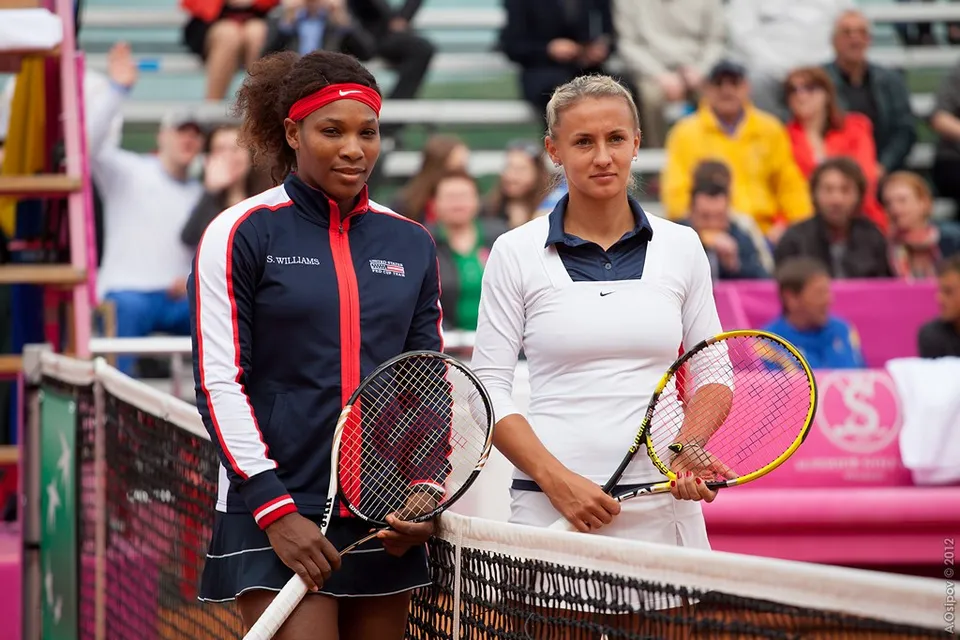 Serena Williams durante un partido de tenis