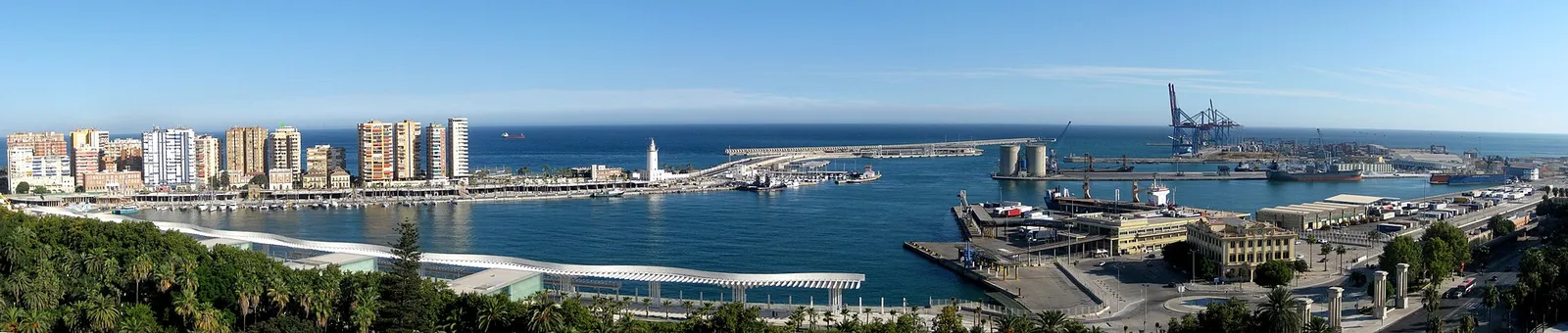 Vista panorámica de Málaga